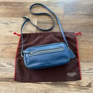 Coach Blue Leather camera crossbody vintage Bag
